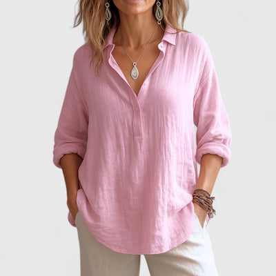 Lia™ - Comfortable Linen Blouse