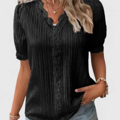 Vivienne™ - Elegant V-Neck Blouse
